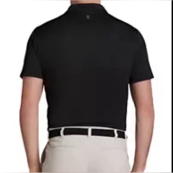 IZOD GOLF GRID POLO SHIRT MEN REGULAR CUT LOGO BLACK COLOR SHORT SLEEVE SIZE XL - Picture 5 of 13